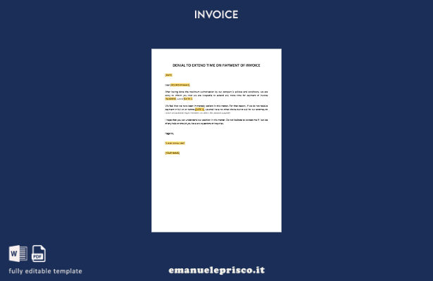 rifiuto di stile verificato per estendere i tempi di pagamento del modello di fa